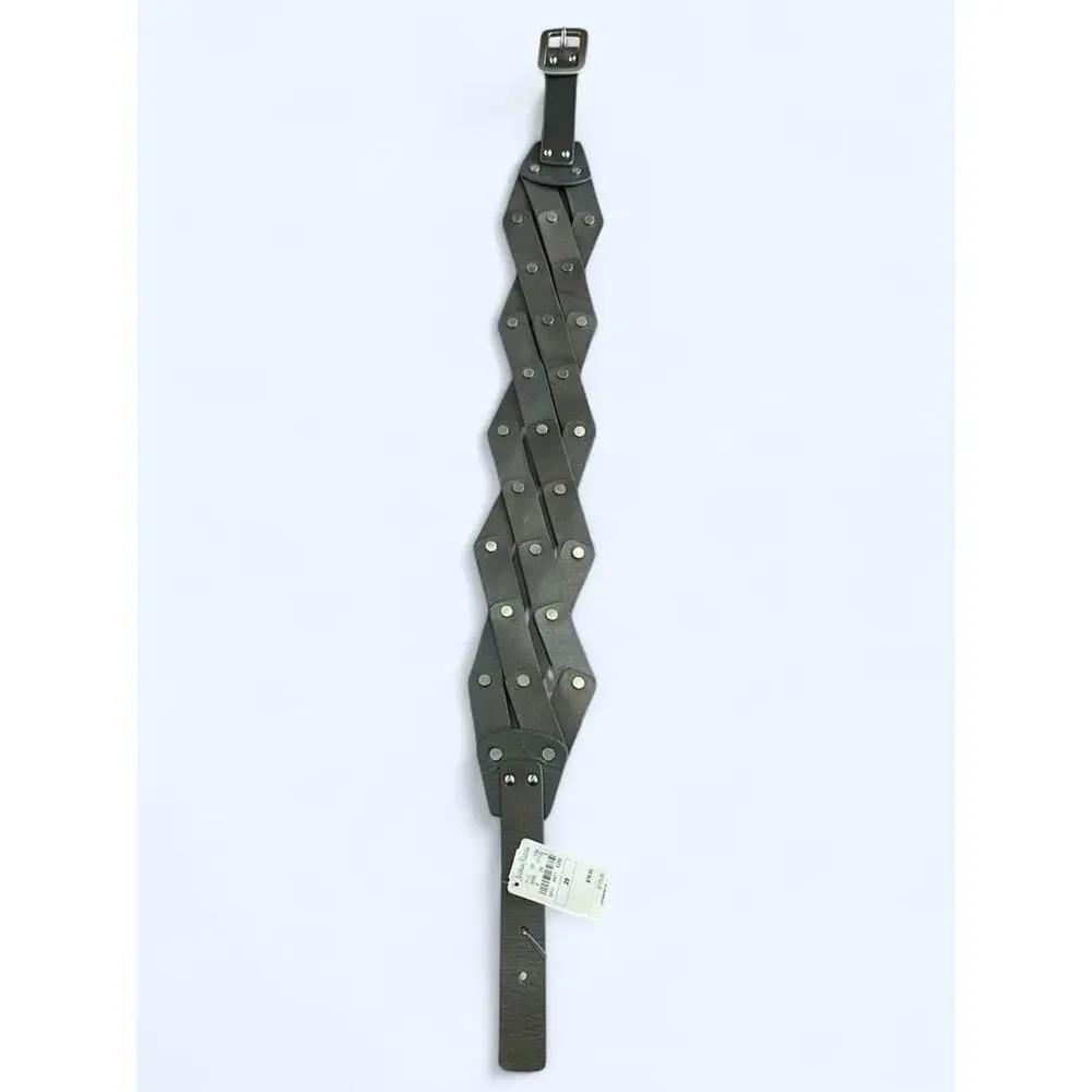 Diane Von Furstenberg Lattice Leather Waist Belt S / 29